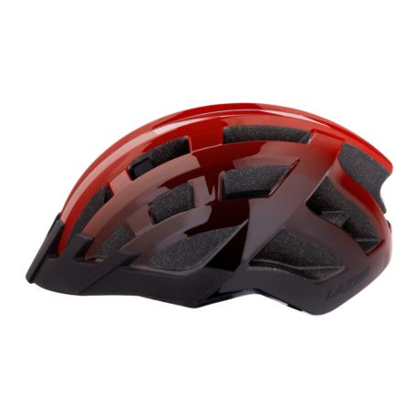 KASK LAZER PETIT DLX UNI RED BLACK NET+LED
