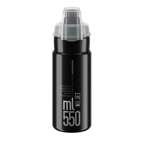 BIDON ELITE JET PLUS 550ML BLACK GREY